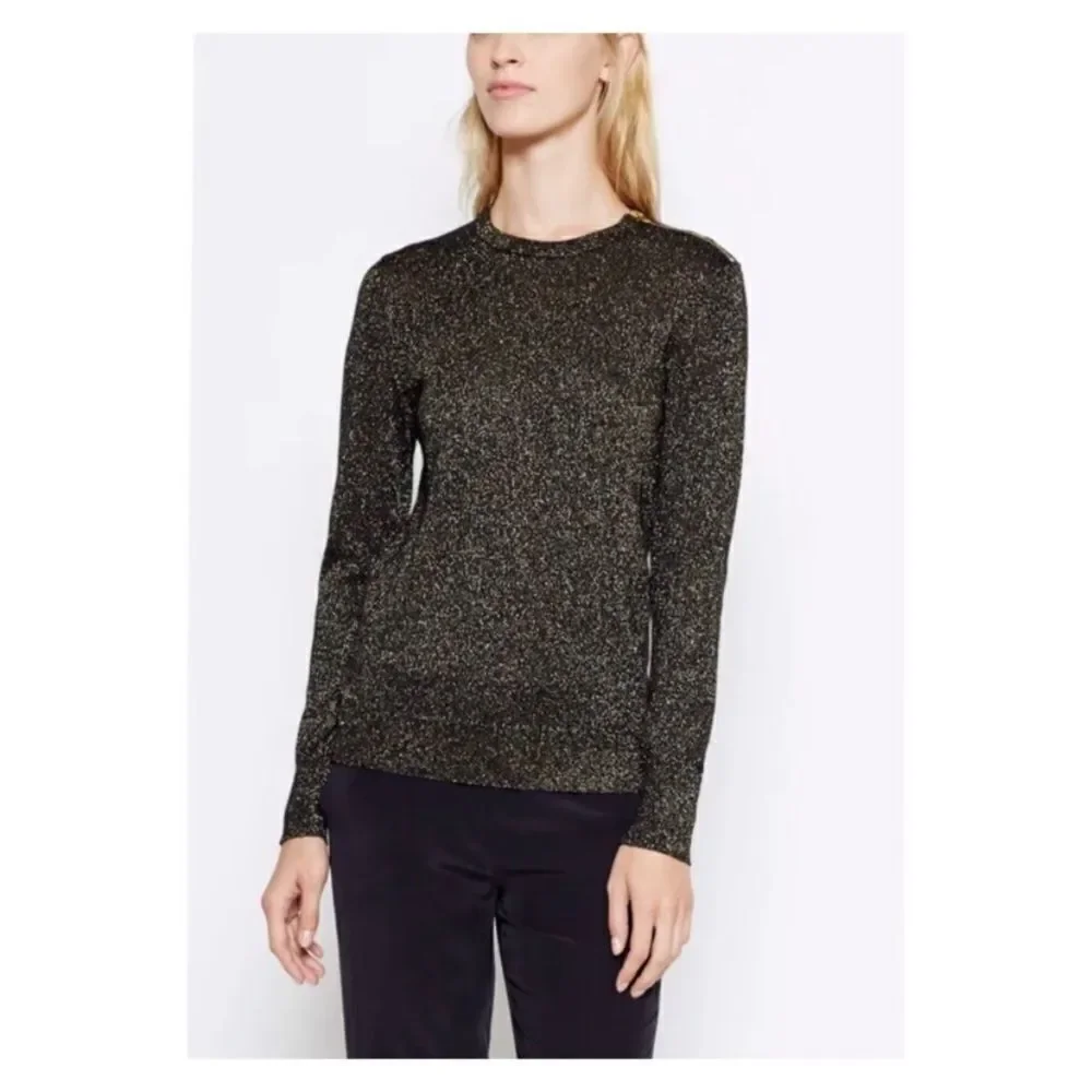 EQUIPMENT BLACK CASHMERE BLEND CREWNECK SWEATER